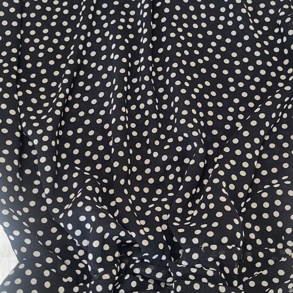 Zara Black and White Polka Dot Midi Dress - Picture 10 of 11